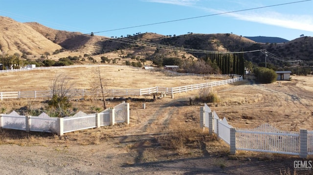 mountain view with a rural view