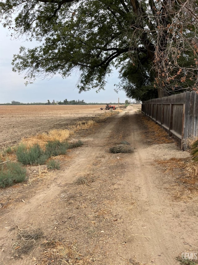 view of street featuring a rural view