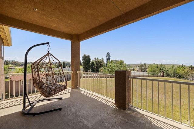 exterior space with a balcony