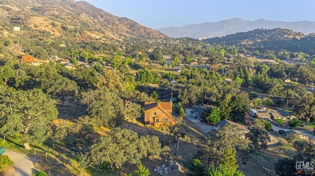 bird's eye view featuring a mountain view