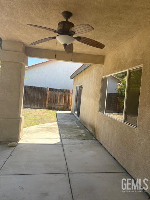 12006 Roaring River Ave, Bakersfield, CA 93311 - view of patio with a ceiling fan