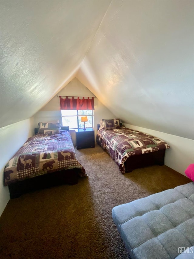 45842 Park Dr, Posey, CA 93260 - carpeted bedroom with vaulted ceiling