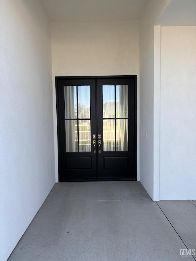 view of exterior entry with french doors