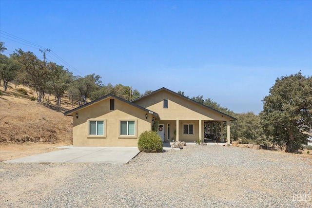 view of front of house with covered porch