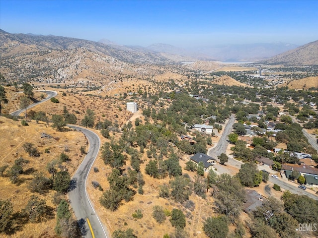 bird's eye view featuring a mountain view