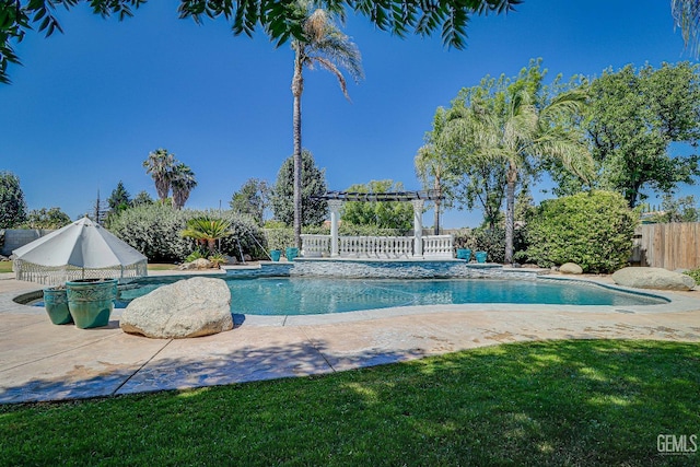 6800 Eagle Cap St, Bakersfield, CA 93313 - view of pool featuring a fenced backyard and a patio area