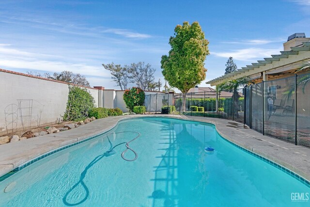 11602 Marazion Hill Ct, Bakersfield, CA 93311 - view of swimming pool with a fenced backyard and a fenced in pool