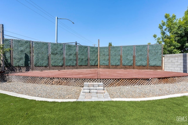 12017 Hannah Denise Ave, Bakersfield, CA 93312 - view of yard with a wooden deck