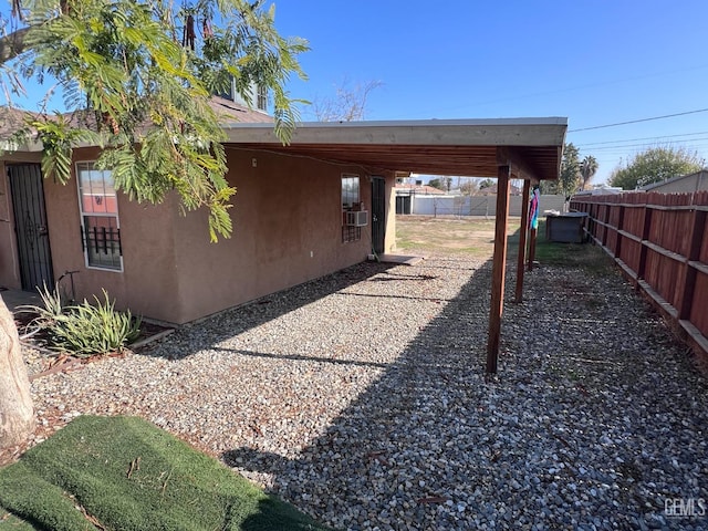 view of yard featuring cooling unit