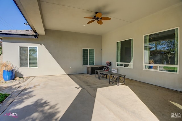 view of patio / terrace with ceiling fan