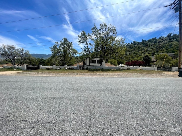 view of road featuring a mountain view