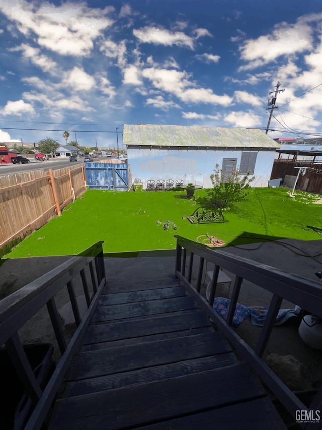 220 Tyler St, Taft, CA 93268 - view of wooden deck