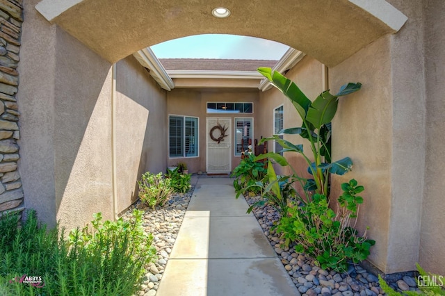 22 Emerald Isle Way, Bakersfield, CA 93314 - property entrance featuring stucco siding