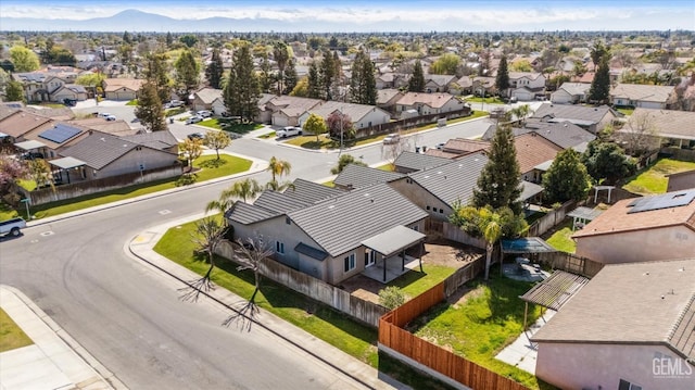 aerial view with a residential view