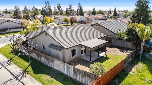 bird's eye view featuring a residential view