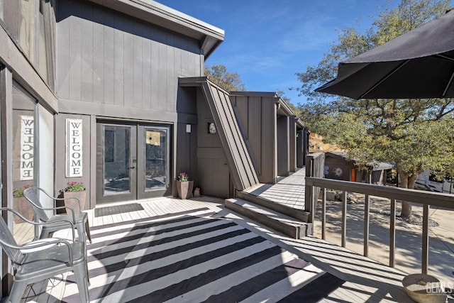 exterior space with french doors
