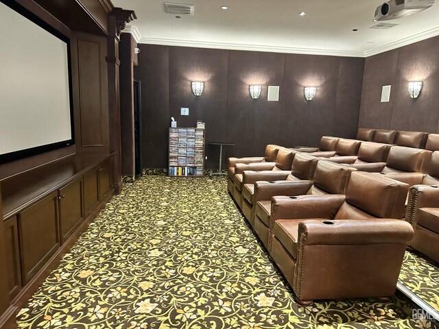 9803 Petersburg Pl, Bakersfield, CA 93306 - cinema room with ornamental molding