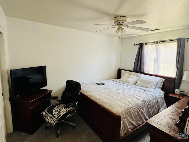 2120 Lamplight Ln, Delano, CA 93215 - carpeted bedroom featuring ceiling fan