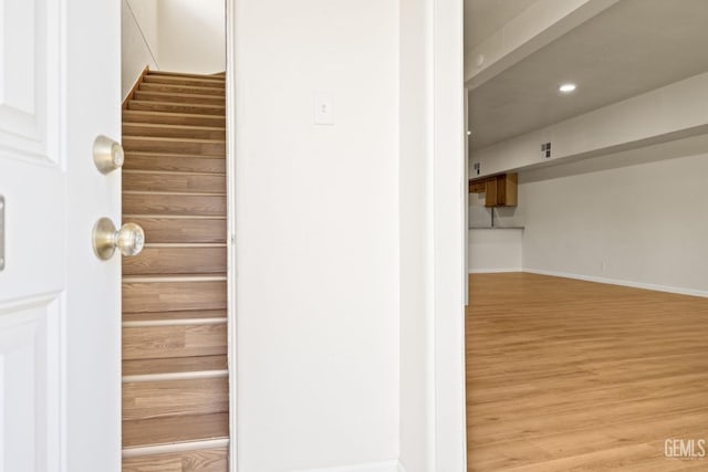 interior space featuring hardwood / wood-style floors