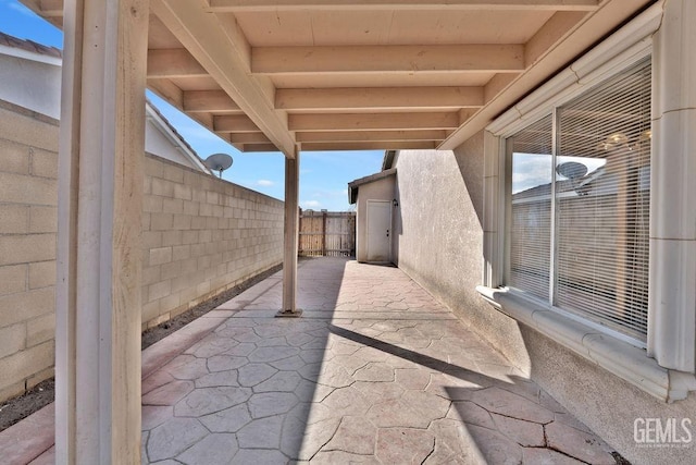 view of patio / terrace with a fenced backyard