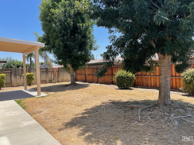 view of fenced backyard