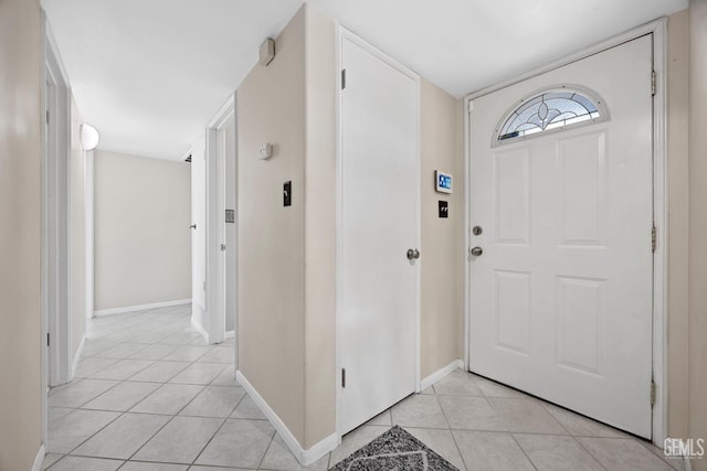 view of tiled entrance foyer