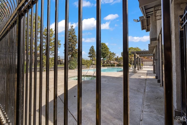 exterior space with a community pool