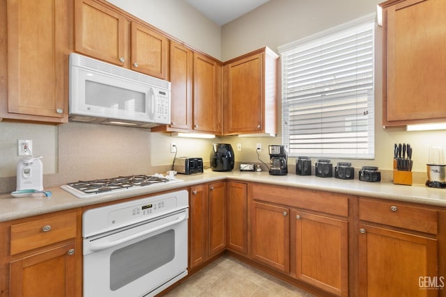 kitchen with white appliances