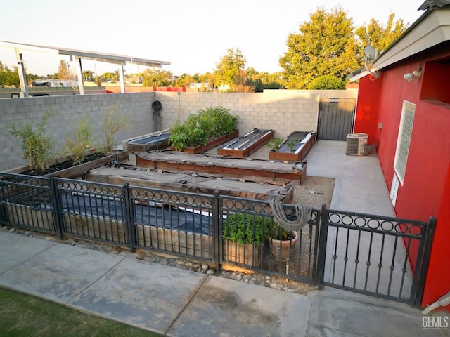 view of patio / terrace featuring cooling unit