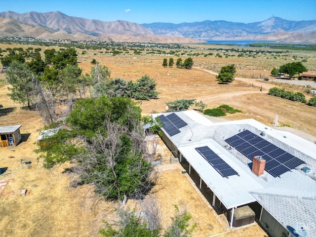 bird's eye view with a rural view and a mountain view