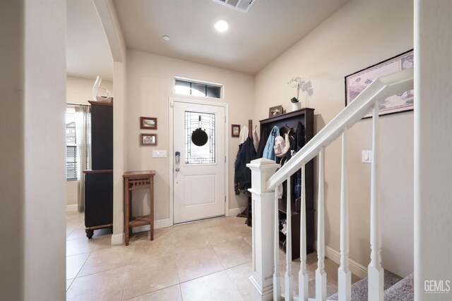 9109 Red Pine Dr, Shafter, CA 93263 - tiled entryway with visible vents and recessed lighting