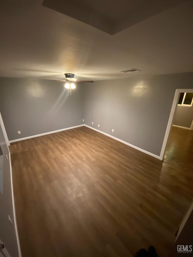 interior space featuring dark wood-type flooring