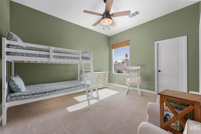 16711 Keystone Pl, Bakersfield, CA 93314 - bedroom with carpet floors and a ceiling fan