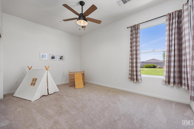 16711 Keystone Pl, Bakersfield, CA 93314 - game room with carpet floors and a ceiling fan