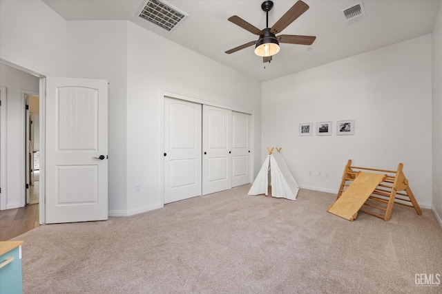 16711 Keystone Pl, Bakersfield, CA 93314 - playroom featuring carpet flooring and ceiling fan