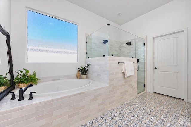 16711 Keystone Pl, Bakersfield, CA 93314 - full bathroom featuring a stall shower and a bath