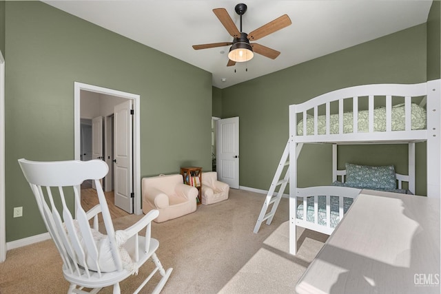 16711 Keystone Pl, Bakersfield, CA 93314 - carpeted bedroom featuring baseboards and ceiling fan