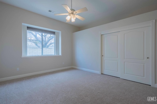 1715 Norwich Way, Bakersfield, CA 93311 - unfurnished bedroom with carpet, a closet, and ceiling fan