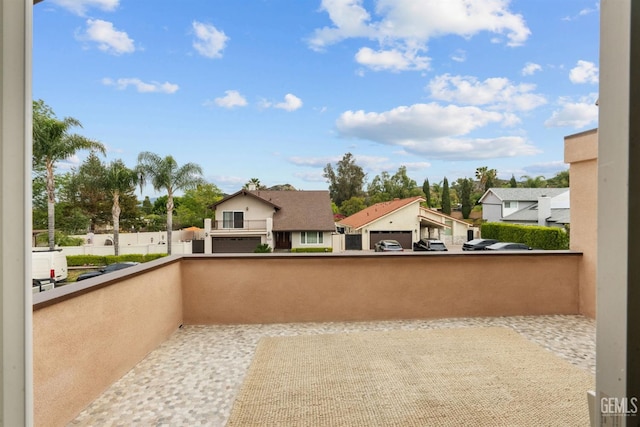 balcony with a residential view