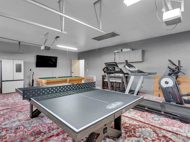 recreation room featuring pool table