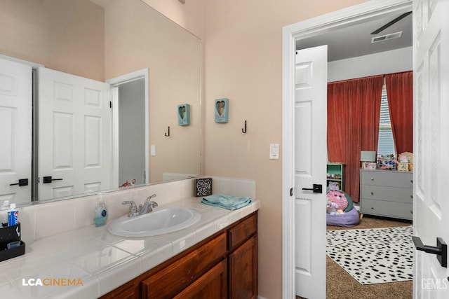 bathroom featuring vanity