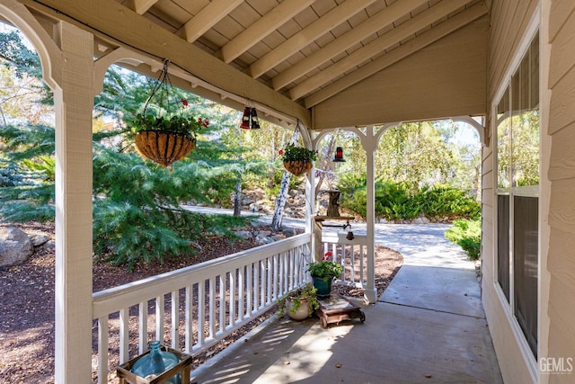 view of patio / terrace featuring covered porch