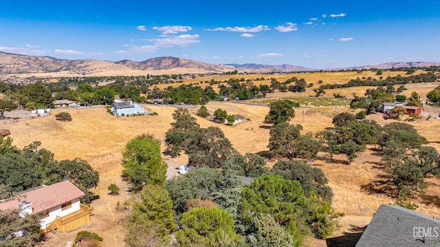 bird's eye view featuring a mountain view