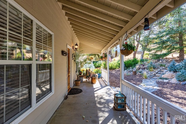 view of patio / terrace featuring a porch