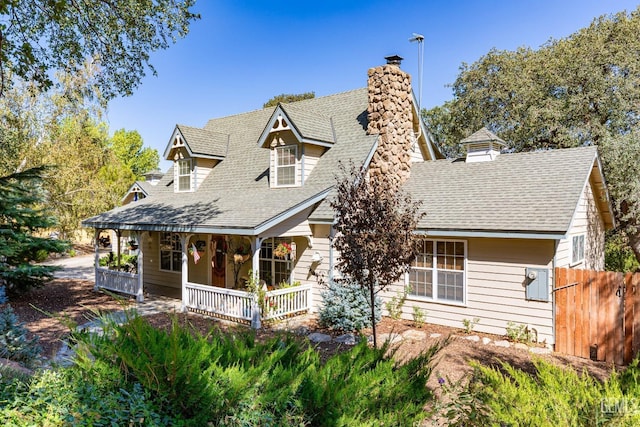 view of front of property with a porch