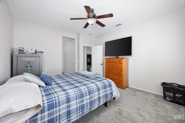 5711 Cordonata Way, Bakersfield, CA 93306 - bedroom featuring carpet and ceiling fan