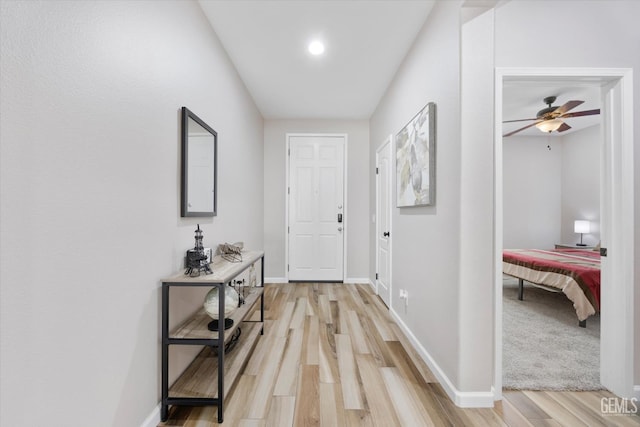 5711 Cordonata Way, Bakersfield, CA 93306 - hallway with light wood finished floors and baseboards