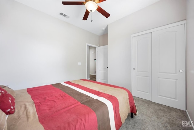 5711 Cordonata Way, Bakersfield, CA 93306 - carpeted bedroom with a ceiling fan and a closet