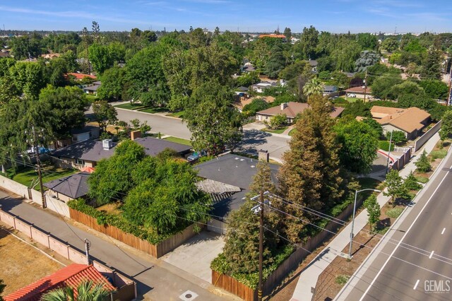 2330 Myrtle St, Bakersfield, CA 93301 - aerial perspective of suburban area with a tree filled landscape