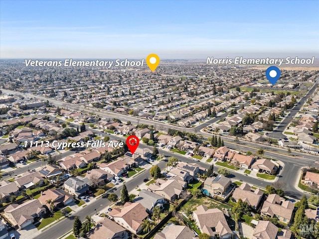 birds eye view of property featuring a residential view